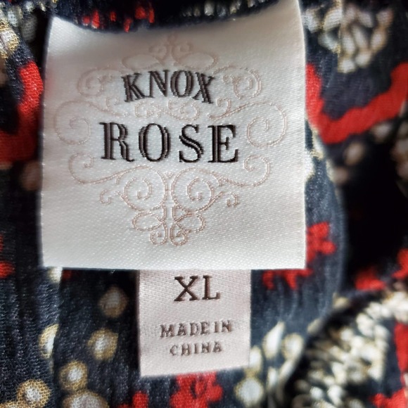 Knox Rose Art deco off shoulder Blouse Size XL - Picture 5 of 7